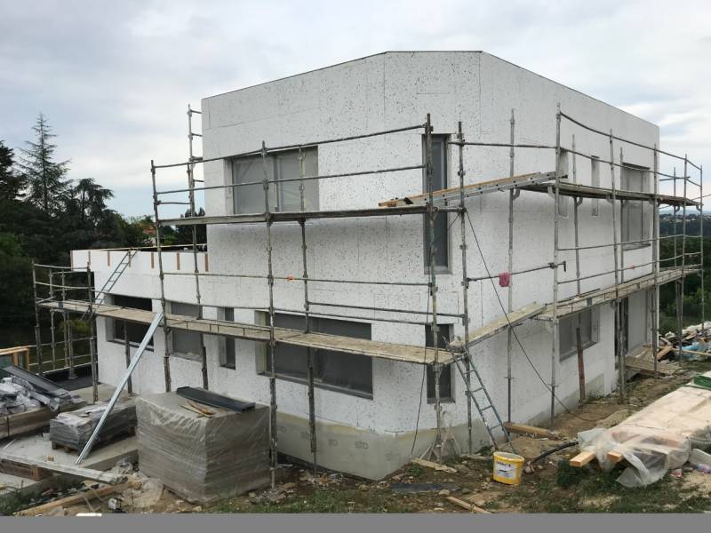 Réalisation d'une maison contemporaine à ossature bois construite en kit à Vernaison, dans l’Ouest Lyonnais - photo 5